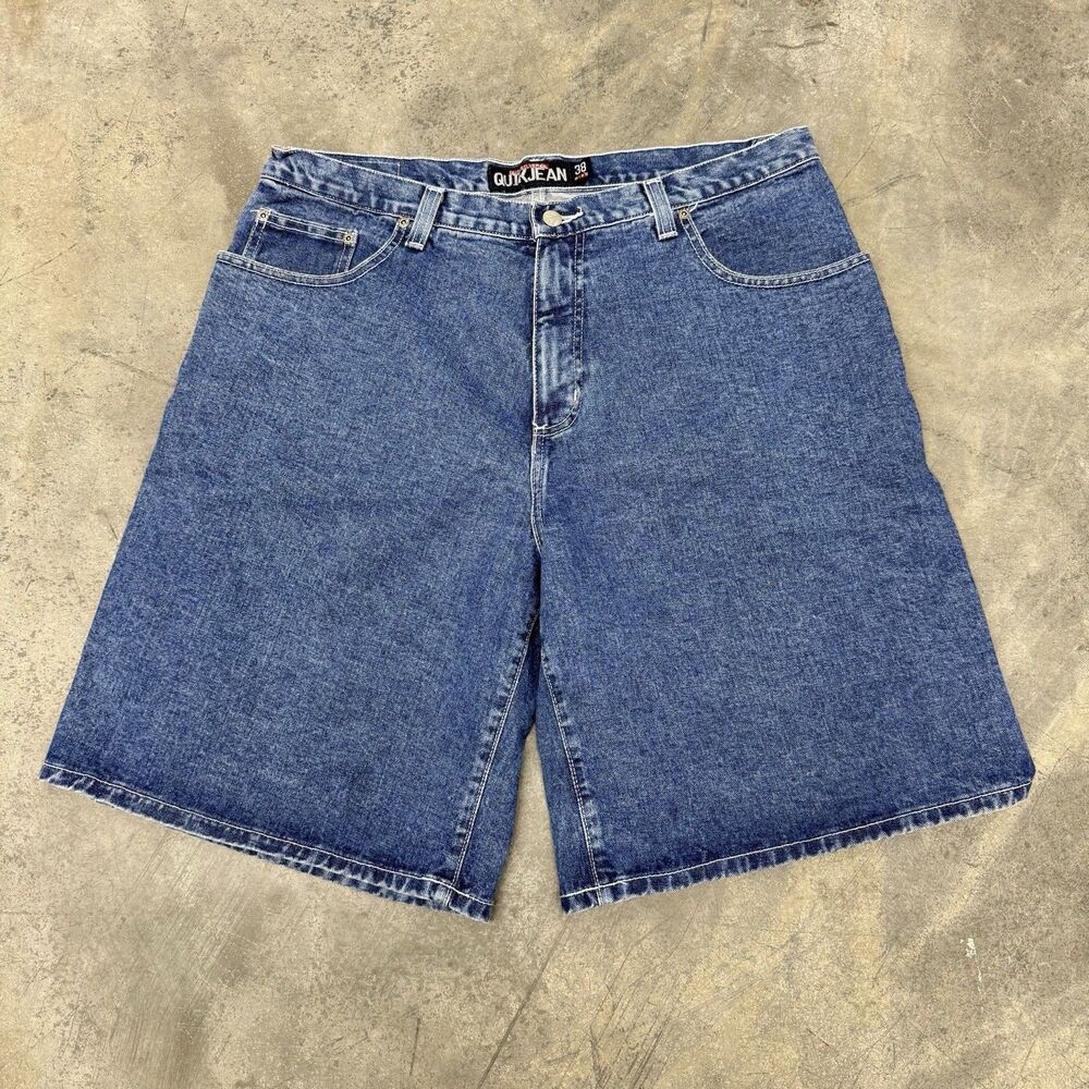Vtg Quicksilver Quick Jean Shorts Size 38 Skate Grunge Surf